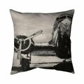 Fondo 26 x 26 in. Sepia Airplane-Double Sided Print Indoor Pillow FO2793183